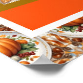 Erntedank Moderne Pumpkin Herbstkollektion Poster (Ecke)