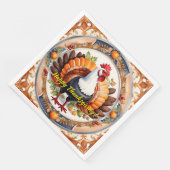 Erntedank Moderne Pumpkin Herbstkollektion Serviette (Ecke)