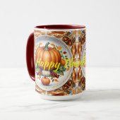 Erntedank Moderne Pumpkin Herbstkollektion Tasse (Vorderseite Links)