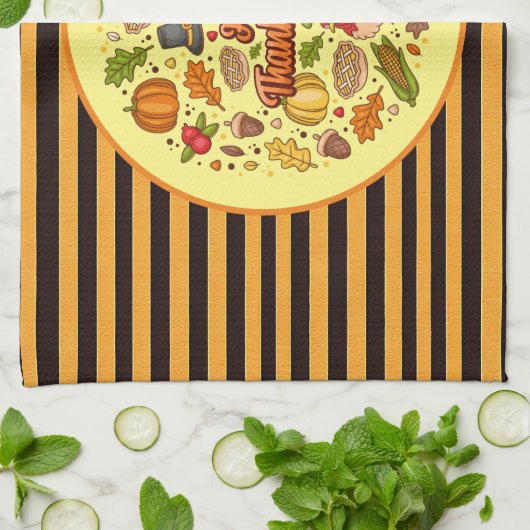 Erntedank Moderne, schöne Herbstsammlung Geschirrtuch (Gefaltet)