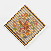 Erntedank Moderne, schöne Herbstsammlung Serviette (Ecke)