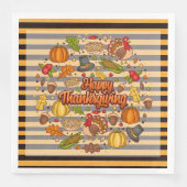 Erntedank Moderne, schöne Herbstsammlung Serviette (Vorderseite)