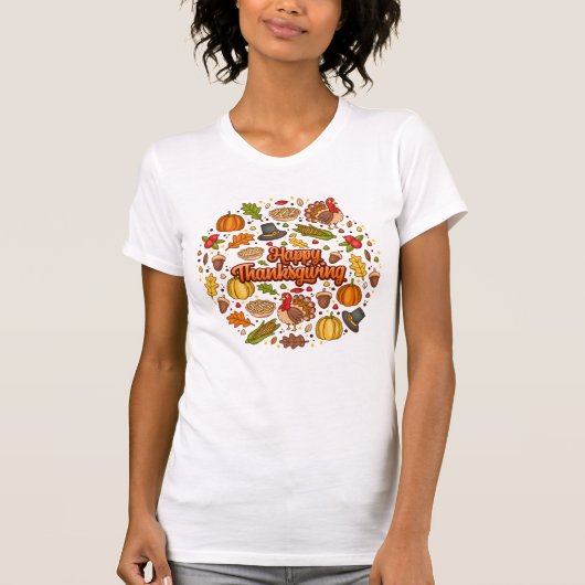 Erntedank Moderne, schöne Herbstsammlung T-Shirt (Vorderseite)