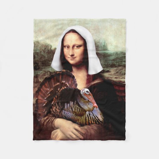 Erntedank Mona Lisa Pilgrim Fleecedecke (Vorderseite)