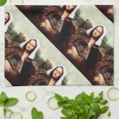 Erntedank Mona Lisa Pilgrim Geschirrtuch (Gefaltet)
