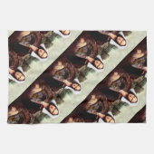 Erntedank Mona Lisa Pilgrim Geschirrtuch (Horizontal)