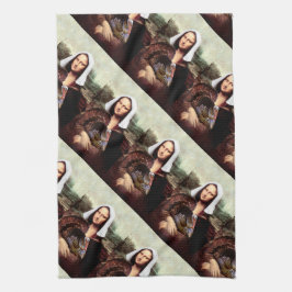 Erntedank Mona Lisa Pilgrim Geschirrtuch