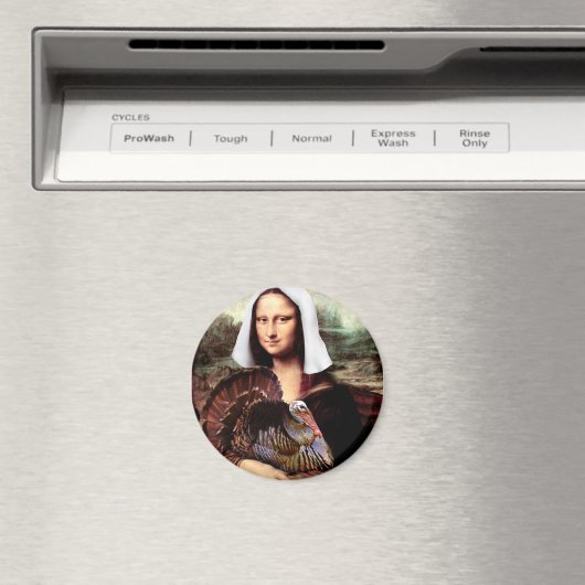 Erntedank Mona Lisa Pilgrim Magnet (In Situ (Geschirrspüler))
