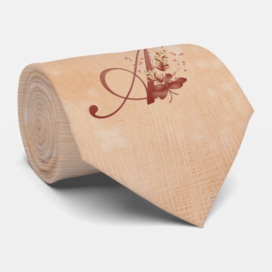 Erntedank Monogram Letter A-Krawatte Krawatte (Gerollt)