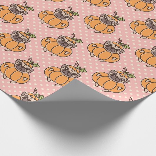 Erntedank Mops Wrapper Geschenkpapier (Ecke)