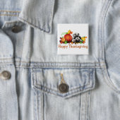 Erntedank Möpsen und Pumpkins Geschenke, T-Shirts Button (Beispiel)