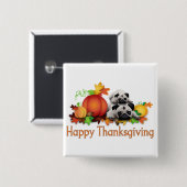 Erntedank Möpsen und Pumpkins Geschenke, T-Shirts Button (Vorne & Hinten)
