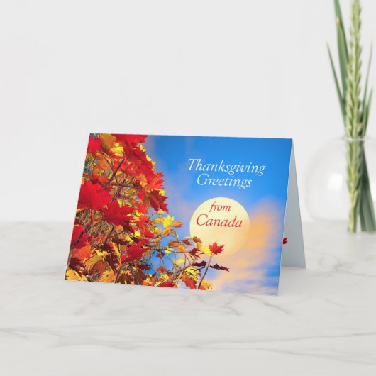 Erntedank Morning aus Kanada Feiertagskarte (Vorderseite)