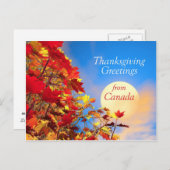 Erntedank Morning aus Kanada Feiertagspostkarte (Vorne/Hinten)