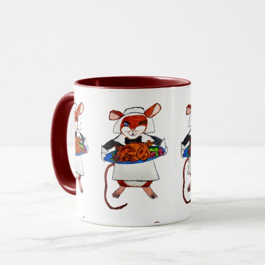 ERNTEDANK MOUSE PILGRIM TASSE (Vorderseite Links)
