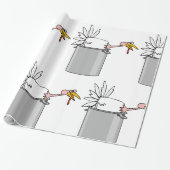 Erntedank müde Türkei in Cooking Pot Spaß Geschenkpapier (Ungerollt)