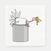 Erntedank müde Türkei in Cooking Pot Spaß Serviette (Vorderseite)