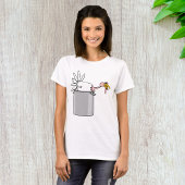 Erntedank müde Türkei in Cooking Pot Spaß T-Shirt