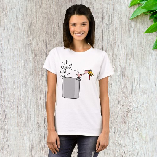 Erntedank müde Türkei in Cooking Pot Spaß T-Shirt