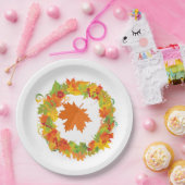 Erntedank Multicolor-Blätter Pappteller (Party)