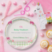 Erntedank-Muster-Set aus quadratischen Papptellern Pappteller (Party)
