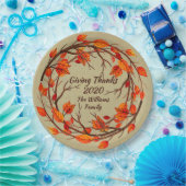 Erntedank Name-Matching hinzufügen Herbst 9" Pappteller (Party)