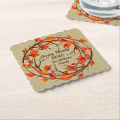 Erntedank Name-Matching hinzufügenAutumn Scalloped Untersetzer (angewinkelt)