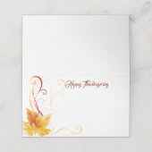 Erntedank Name Platzkarte (Außenseite Aufgefaltet)