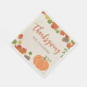 Erntedank Napkins | Herbstblätter und Pumpkins Serviette (Ecke)
