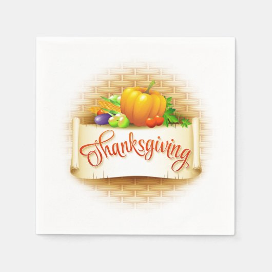 Erntedank Napkins Serviette (Vorderseite)