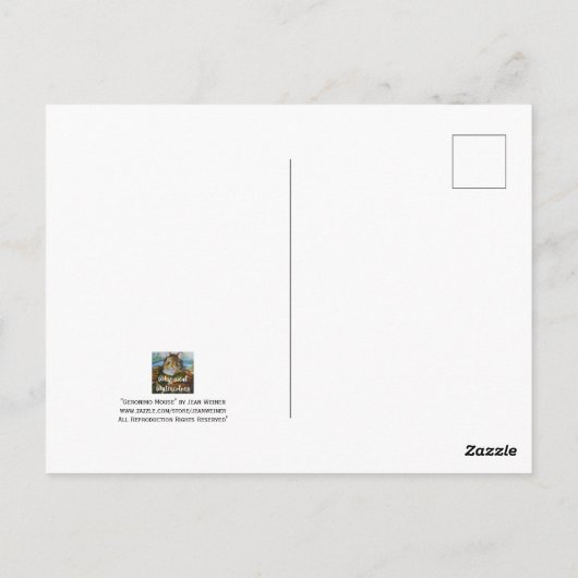 Erntedank Native American Mouse Wasserfarben Art Postkarte (Rückseite)