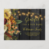 Erntedank neue Zuhause für bewegliche Ferien Ankündigungspostkarte (Vorderseite)