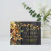 Erntedank neue Zuhause für bewegliche Ferien Ankündigungspostkarte (Stehend Vorderseite)