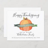 Erntedank Neue Zuhause Pumpkin Moving Ankündigung (Vorne/Hinten)