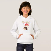Erntedank Niedlich Kawaii Igel Herbst Hoodie (Vorne ganz)