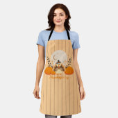Erntedank Niedlich Orange Turkey Pumpkin Schürze (Getragen)