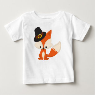 Erntedank, Niedlicher Fuchs, Pilgrimfuchs, Pilgerh Baby T-shirt