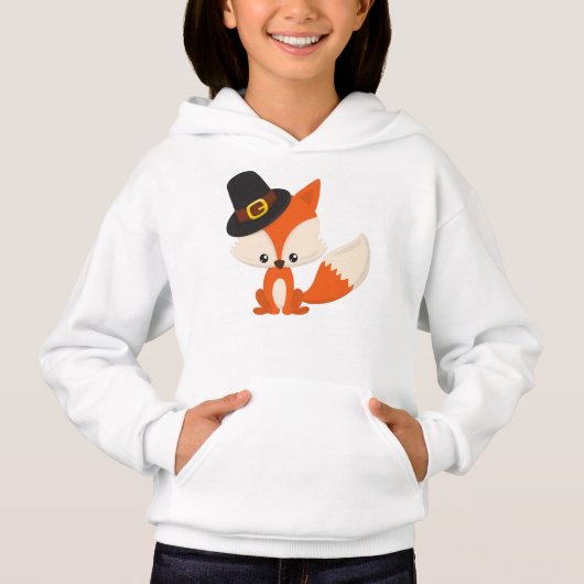 Erntedank, Niedlicher Fuchs, Pilgrimfuchs, Pilgerh Hoodie (Vorderseite)