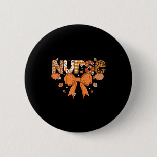 Erntedank Nurse Coquette Bow Nursing Herbst Autor Button