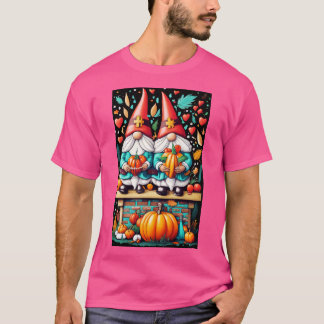 Erntedank Nurse Gnomes Fall Scrub Top Herbst RN