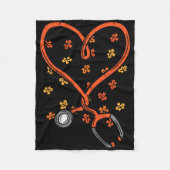 Erntedank Nurse Stethoscope Herbst Scrub to Fleecedecke (Vorderseite)