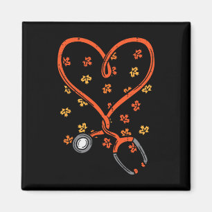 Erntedank Nurse Stethoscope Herbst Scrub to Magnet