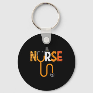 Erntedank Nurse Stethoscope Nursing Fall Scrub Schlüsselanhänger