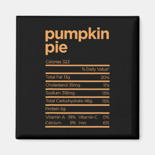 Erntedank Nutrition Pumpkin Pie Fakten Lebensmitte Magnet