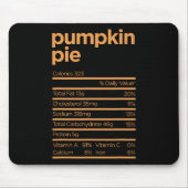 Erntedank Nutrition Pumpkin Pie Fakten Lebensmitte Mousepad (Vorne)