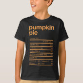 Erntedank Nutrition Pumpkin Pie Fakten Lebensmitte T-Shirt (Vorderseite)