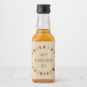 Erntedank Oak Blätter Alkoholflaschenetikett (Vorderseite)