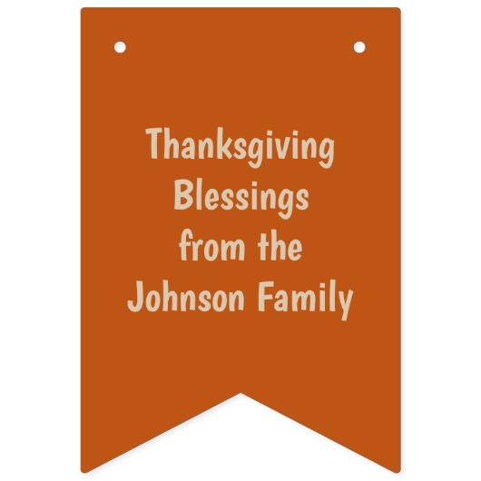 Erntedank Oak Blätter Benutzerdefiniertes Party Wimpelkette (Zweite Fahne)