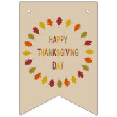 Erntedank Oak Blätter Benutzerdefiniertes Party Wimpelkette (Erste Fahne)