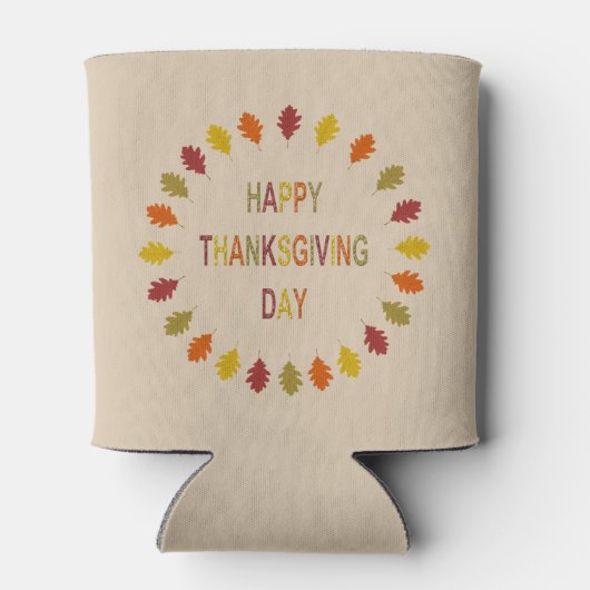 Erntedank Oak Blätter Dosenkühler (Rückseite)